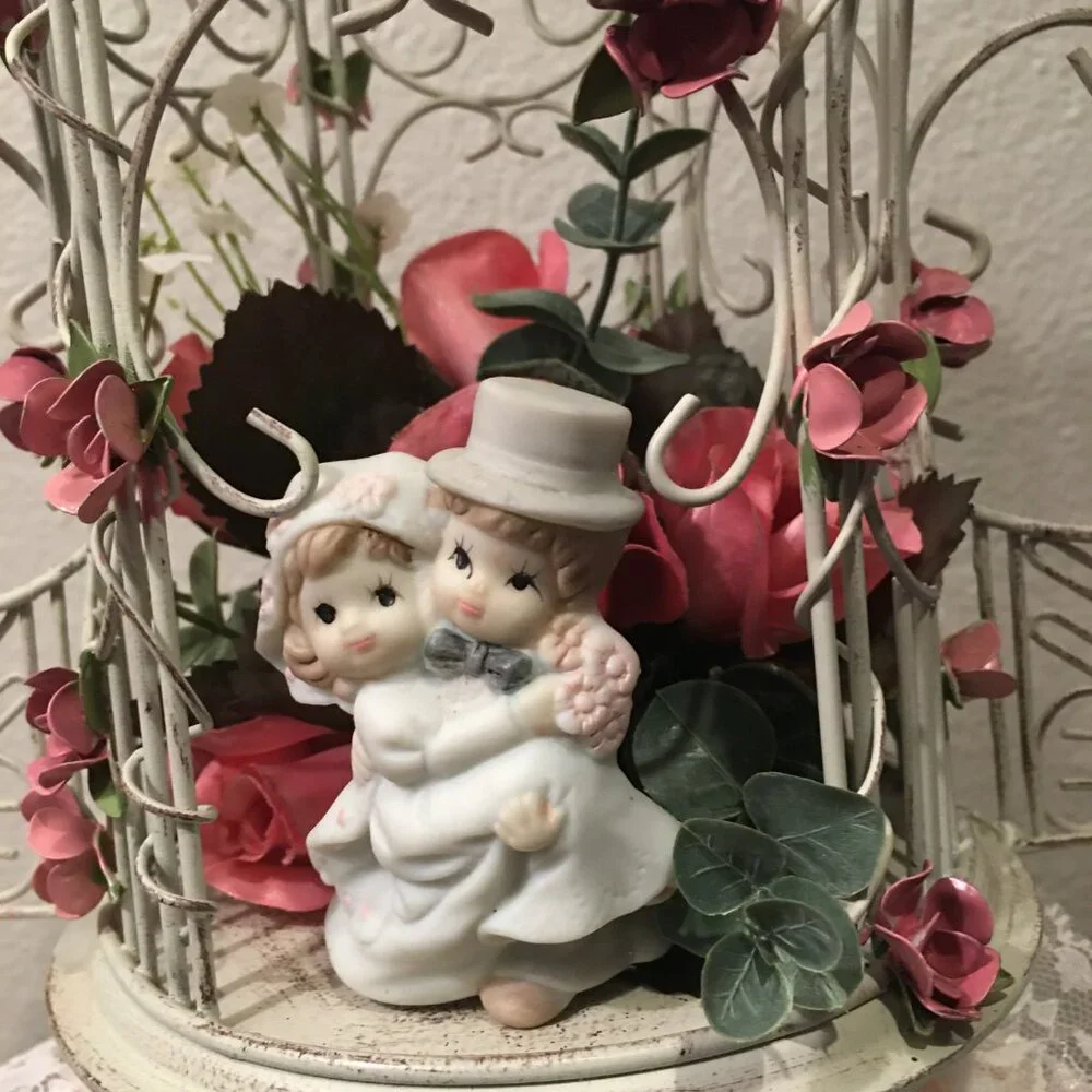 Antiqued Victorian Metal Gazebo Cake Topper Or Centerpiece